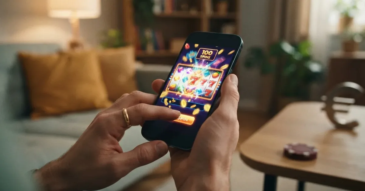 Schematische Ansicht von Bonus-Symbolen und Freispielen auf einem Smartphone-Display