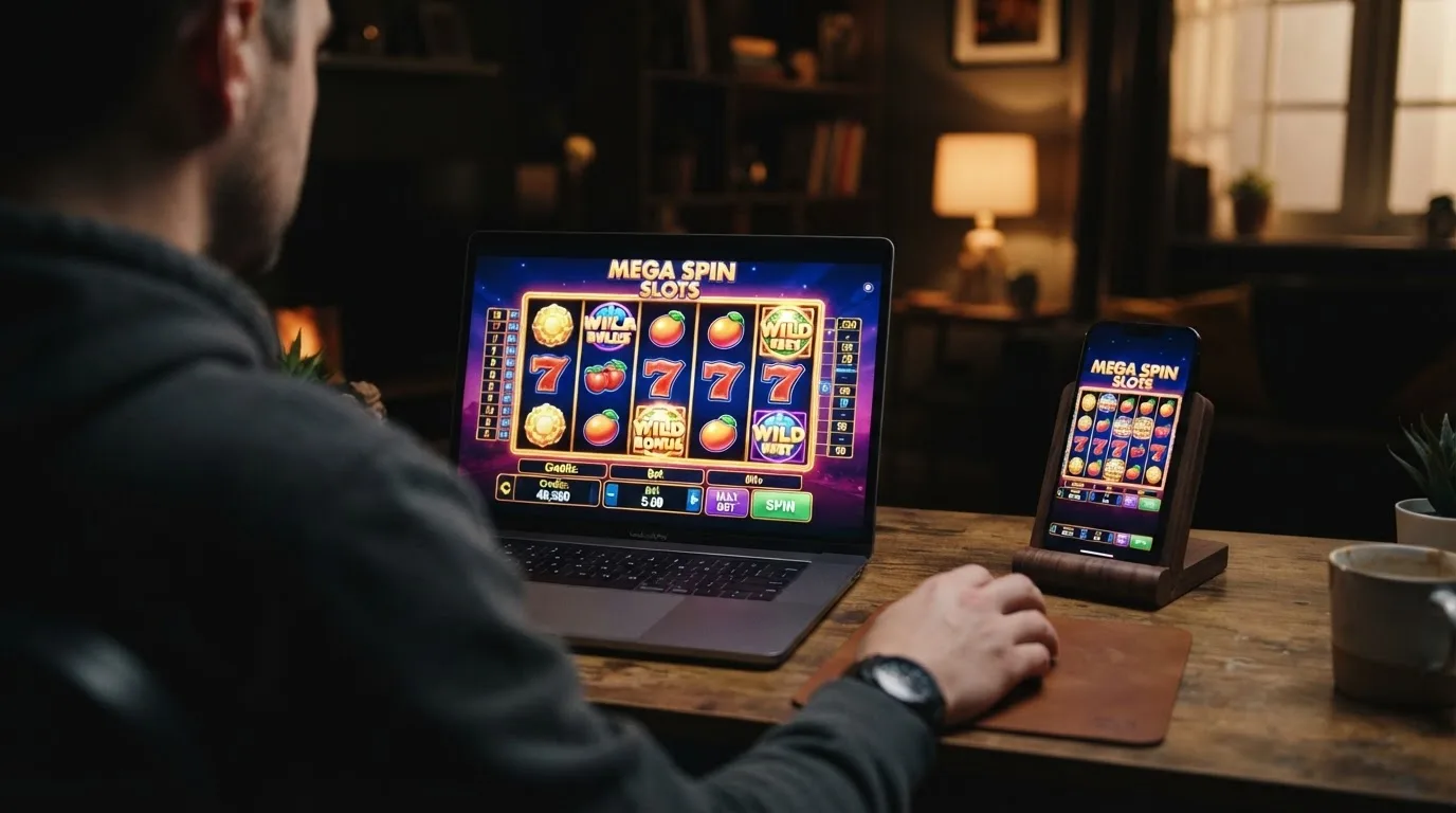 Vergleich von Casino-App-Oberfläche und mobil optimierter Browser-Version auf zwei Smartphones