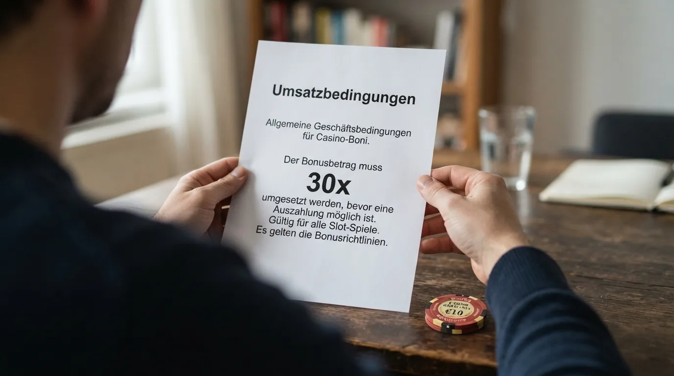 Detailansicht einer Konto-Übersicht mit sichtbaren Umsatzbedingungen