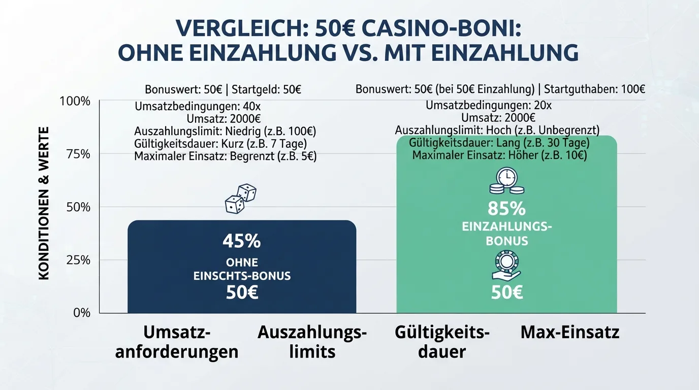 Verschiedene Bonusarten im Vergleich
