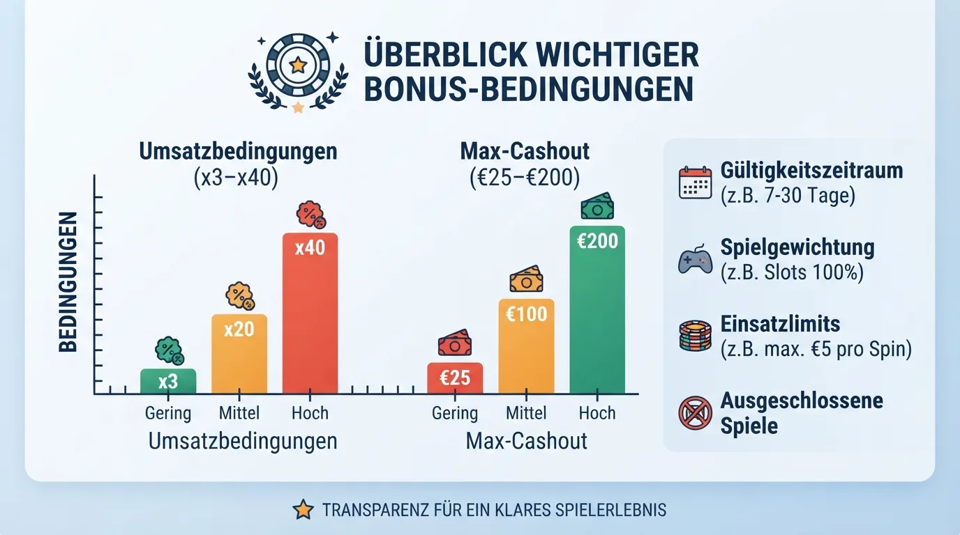 Grafik mit Bonusbedingungen