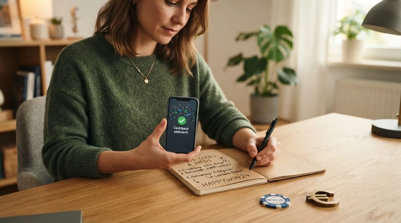 Aktivierung von Cashback-Boni über Bonuscodes