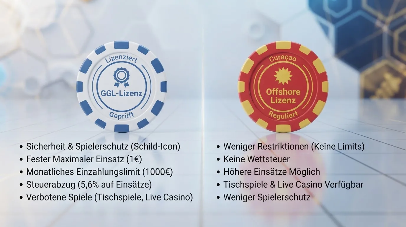 Vergleichstabelle für Online-Casinos mit Lizenzstatus und Bonusbedingungen als Dashboard