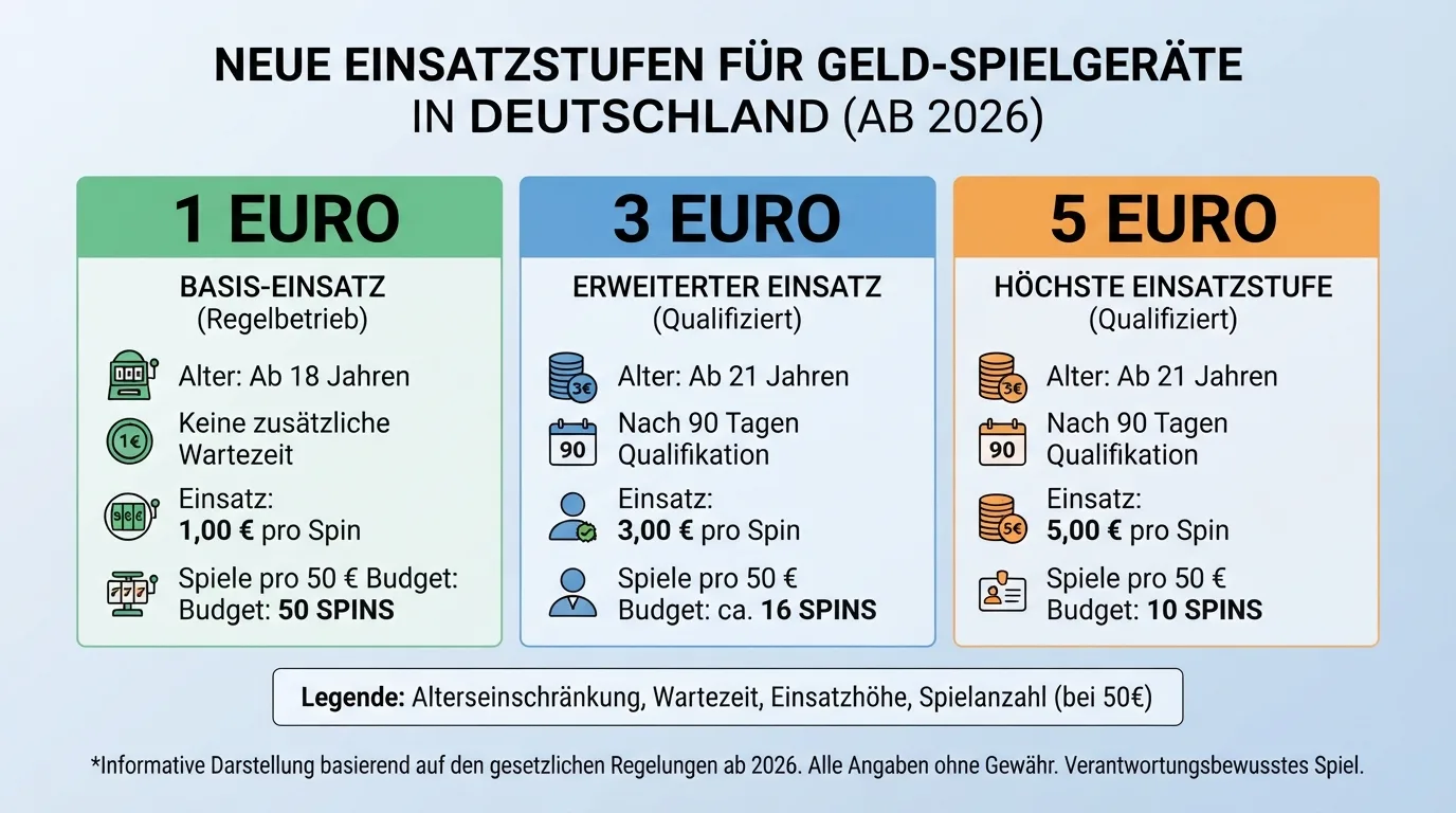 Einsatzstufen und Budgetplanung für Spielautomaten in Deutschland unter den neuen regulatorischen Auflagen für 2026