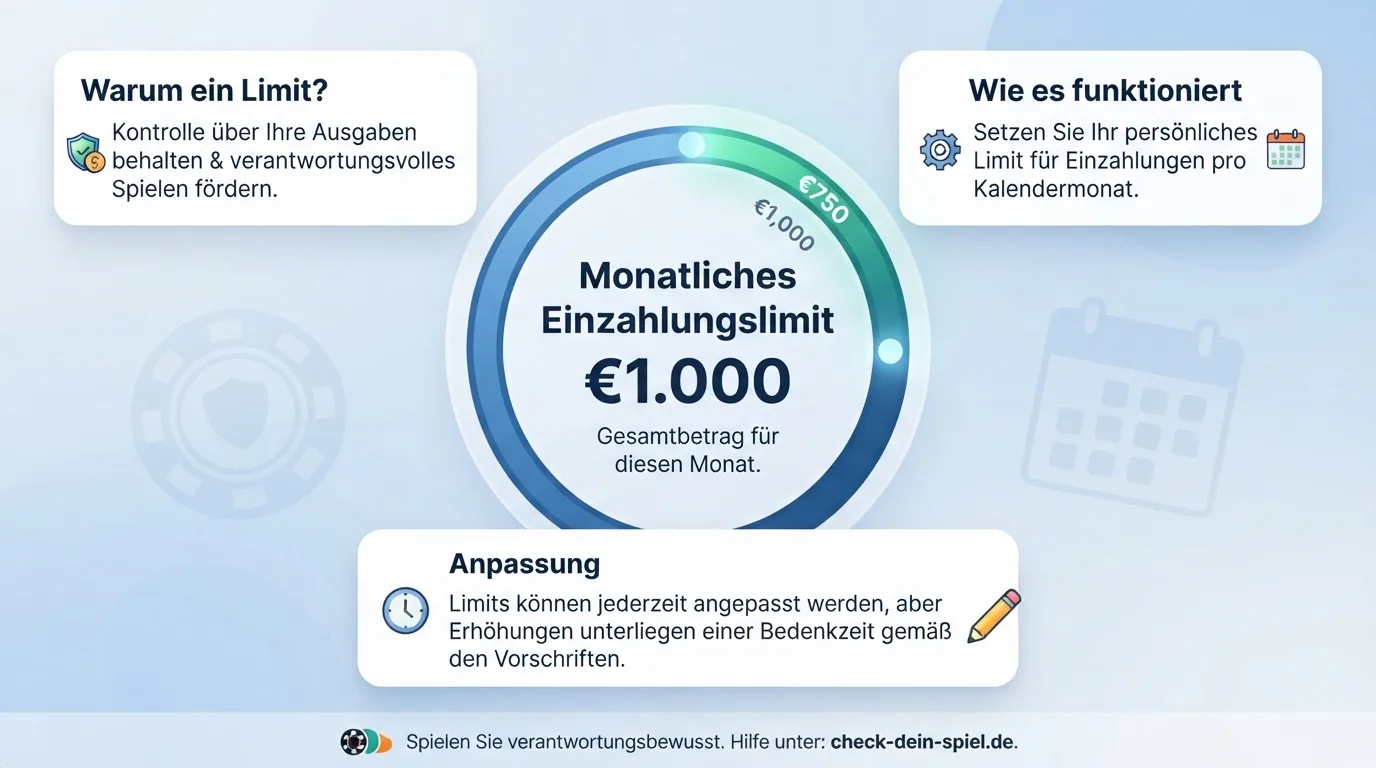 Diagramm zur monatlichen Einzahlungsgrenze