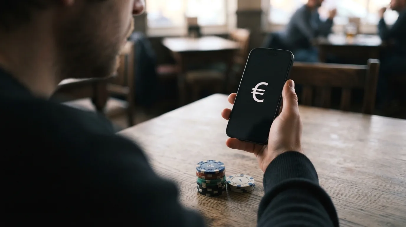 Spieler setzt persönliche Spiellimits auf einer Casino-Bildschirmoberfläche mit OASIS- und LUGAS-Anbindung
