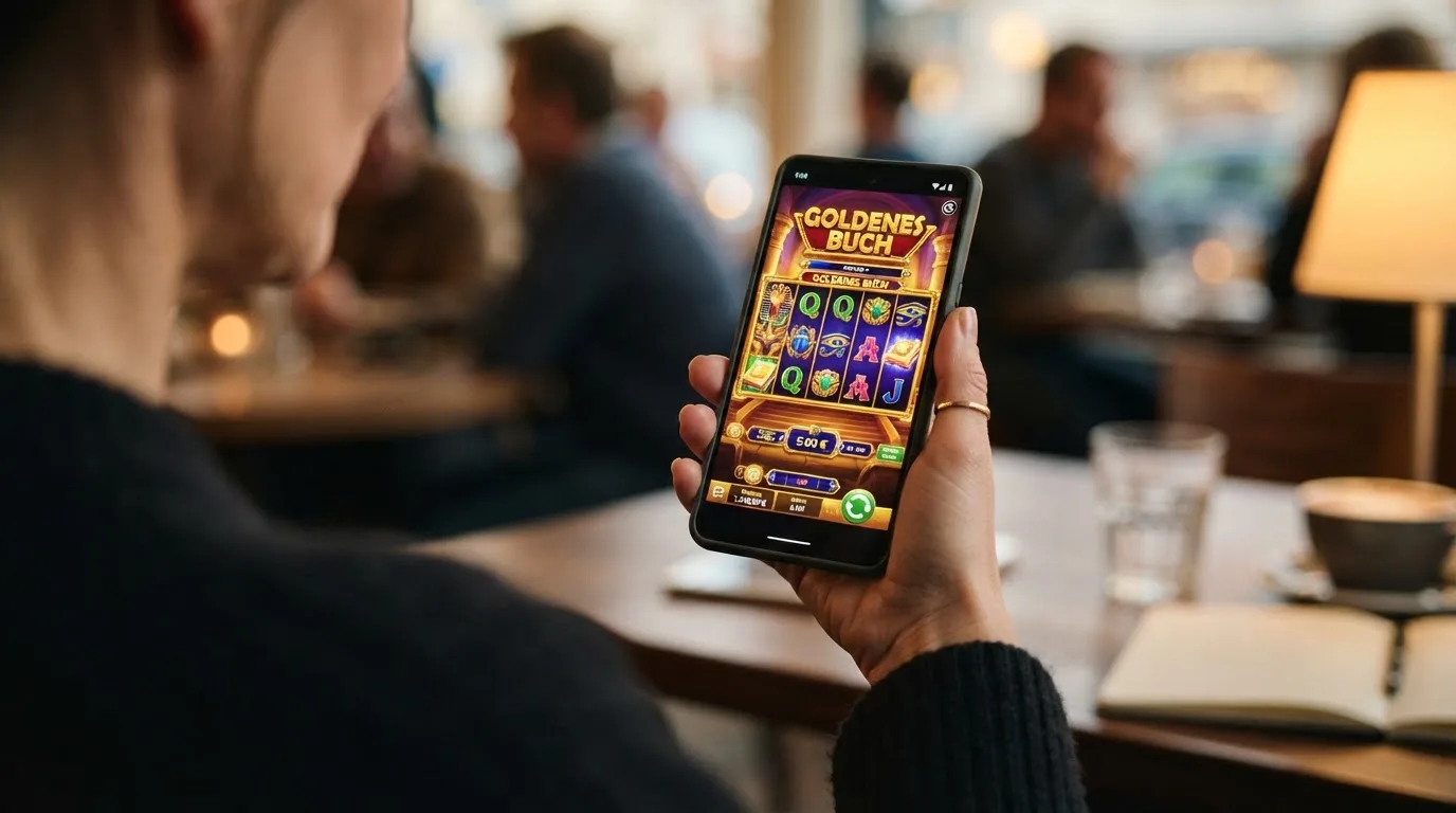 Darstellung von mobilem Casinospiel auf dem Smartphone