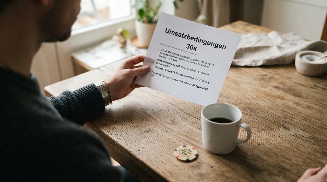 Darstellung der Umsatzbedingungen von einem No Deposit Bonus mit Fokus auf Spielerschutz und rechtliche Rahmenbedingungen