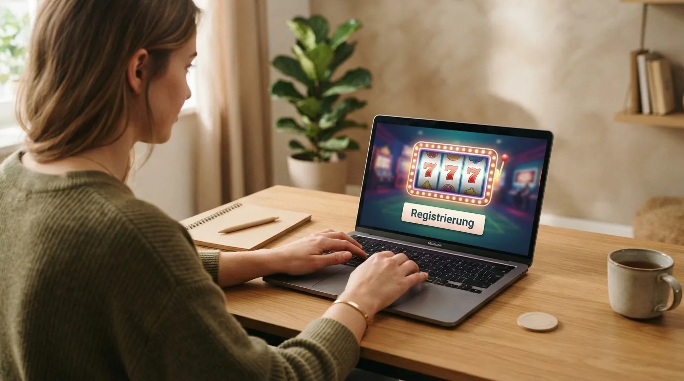 Casino-Lobby mit blinkenden Automaten